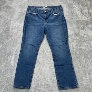 Levis Jeans Womens 38x28 Blue Denizen High Rise Straight Denim Cotton Stretch